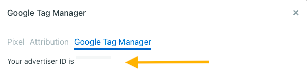 Google Tag Manager tab